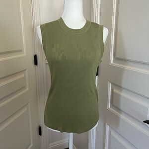 Karen Kane Sage Green Ribbed Tank Top small